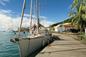 Au ponton à Raiatea.